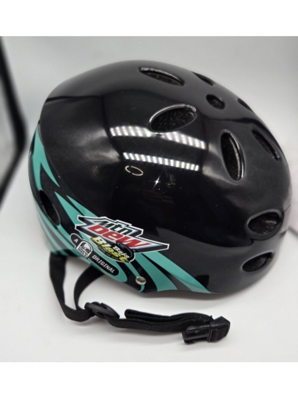 Mountain Dew Baja Blast Taco Bell Helmet Large XL Bike Skate Promo Black Teal